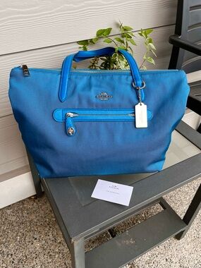 NWOT Coach NY Nylon and Leather Tote